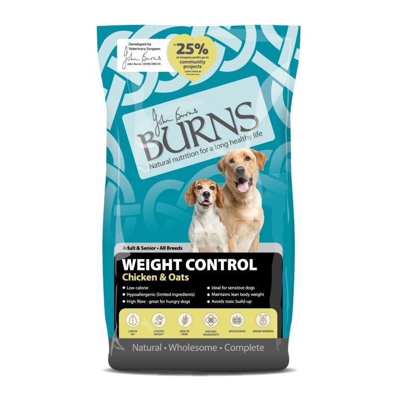 Burns Dog Food Weight Control Chicken And Oats 12kg